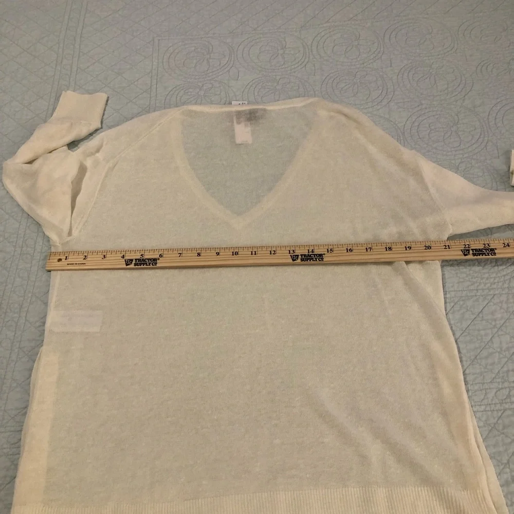 J Crew side button linen blend top sweater. Size medium. NWT.